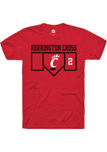 Kerrington Cross  Cincinnati Bearcats Red Rally NIL Playing Field Short Sleeve T Shirt