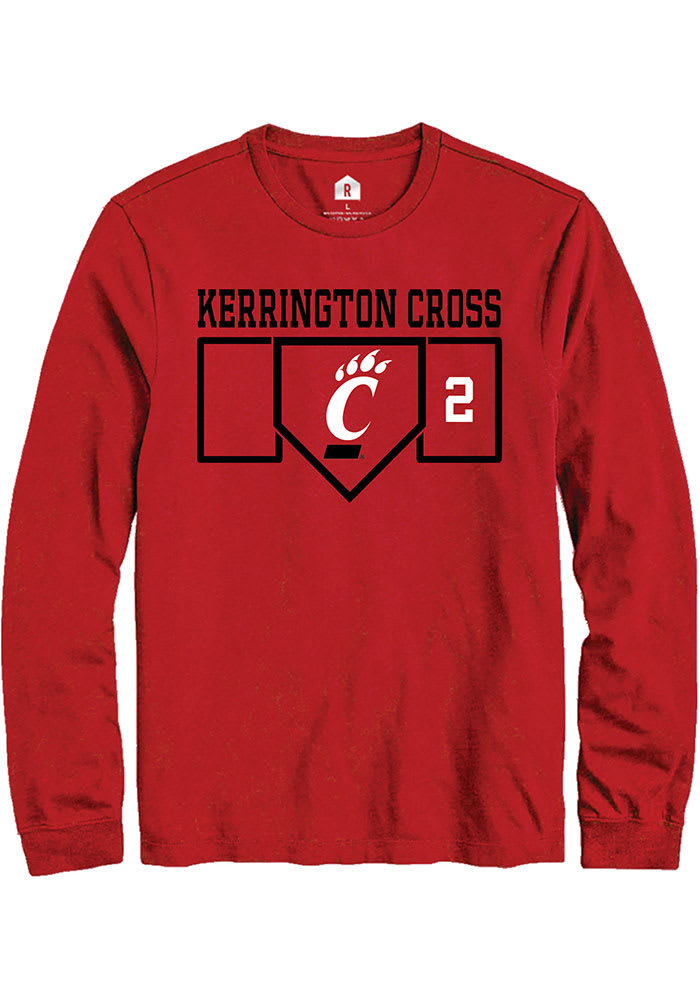 Kerrington Cross Cincinnati Bearcats Red Rally NIL Playing Field Long Sleeve T Shirt