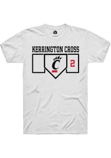 Kerrington Cross  Cincinnati Bearcats White Rally NIL Playing Field Short Sleeve T Shirt