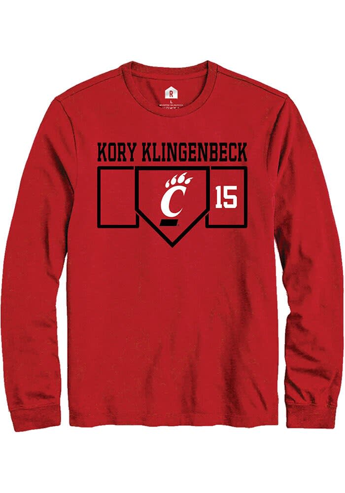 Kory Klingenbeck Cincinnati Bearcats Red Rally NIL Playing Field Long Sleeve T Shirt