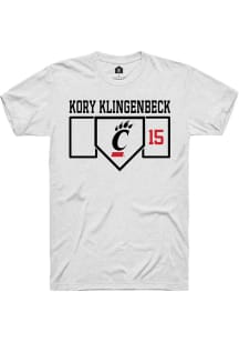 Kory Klingenbeck White Cincinnati Bearcats NIL Playing Field Short Sleeve T Shirt