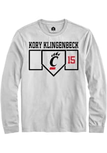 Kory Klingenbeck  Cincinnati Bearcats White Rally NIL Playing Field Long Sleeve T Shirt