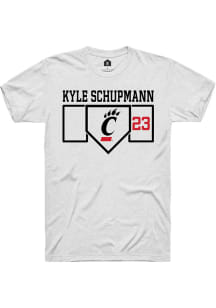 Kyle Schupmann  Cincinnati Bearcats White Rally NIL Playing Field Short Sleeve T Shirt