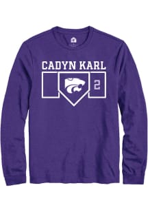 Cadyn Karl Rally Mens Purple K-State Wildcats NIL Playing Field Tee