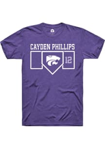 Cayden Phillips Purple K-State Wildcats NIL Playing Field Short Sleeve T Shirt