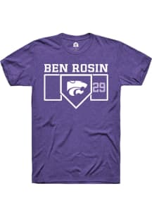 Ben Rosin Purple K-State Wildcats NIL Playing Field Short Sleeve T Shirt