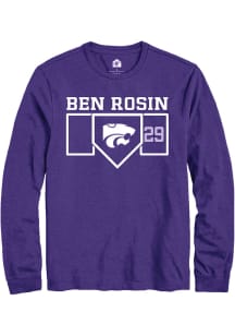 Ben Rosin Rally Mens Purple K-State Wildcats NIL Playing Field Tee