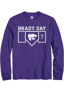 Brady Day  K-State Wildcats Purple Rally NIL Playing Field Long Sleeve T Shirt