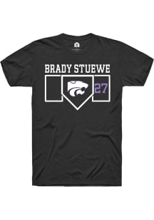 Brady Stuewe Black K-State Wildcats NIL Playing Field Short Sleeve T Shirt