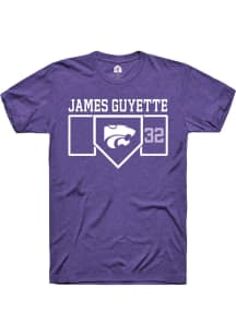 James Guyette Purple K-State Wildcats NIL Playing Field Short Sleeve T Shirt