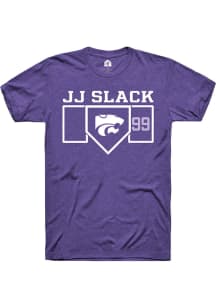 JJ Slack Purple K-State Wildcats NIL Playing Field Short Sleeve T Shirt