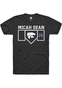 Micah Dean  K-State Wildcats Black Rally NIL Playing Field Short Sleeve T Shirt