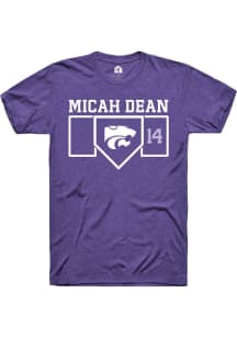 Micah Dean  K-State Wildcats Purple Rally NIL Playing Field Short Sleeve T Shirt