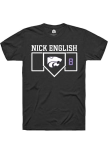 Nick English  K-State Wildcats Black Rally NIL Playing Field Short Sleeve T Shirt