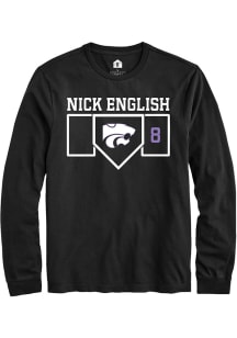 Nick English  K-State Wildcats Black Rally NIL Playing Field Long Sleeve T Shirt