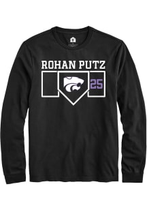 Rohan Putz Rally Mens Black K-State Wildcats NIL Playing Field Tee