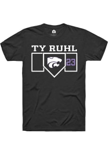 Ty Ruhl Black K-State Wildcats NIL Playing Field Short Sleeve T Shirt