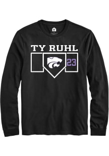 Ty Ruhl Rally Mens Black K-State Wildcats NIL Playing Field Tee