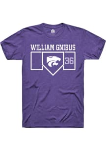 William Gnibus  K-State Wildcats Purple Rally NIL Playing Field Short Sleeve T Shirt