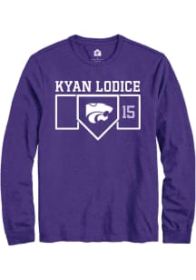 Kyan Lodice Rally Mens Purple K-State Wildcats NIL Playing Field Tee