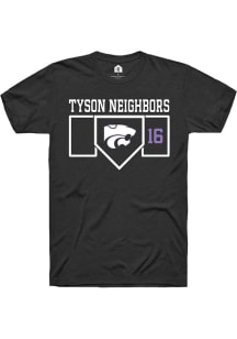 Tyson Neighbors  K-State Wildcats Black Rally NIL Playing Field Short Sleeve T Shirt