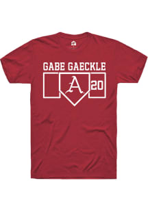 Gabe Gaeckle  Arkansas Razorbacks Red Rally NIL Playing Field Short Sleeve T Shirt