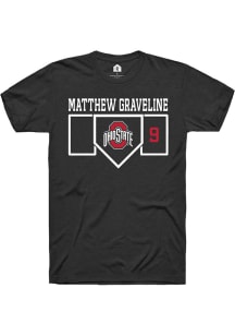 Matthew Graveline  Ohio State Buckeyes Black Rally NIL Playing Field Short Sleeve T Shirt