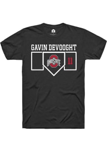 Gavin DeVooght  Ohio State Buckeyes Black Rally NIL Playing Field Short Sleeve T Shirt