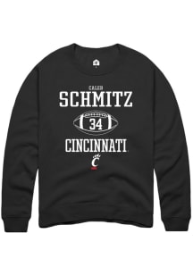 Caleb Schmitz  Rally Cincinnati Bearcats Mens Black NIL Sport Icon Long Sleeve Crew Sweatshirt