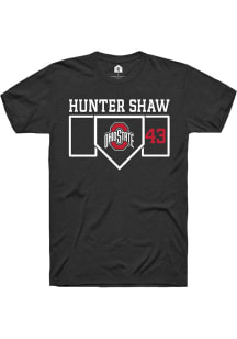 Hunter Shaw  Ohio State Buckeyes Black Rally NIL Playing Field Short Sleeve T Shirt