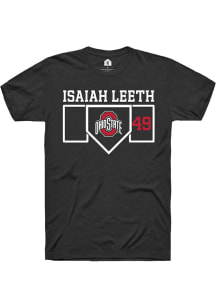 Isaiah Leeth  Ohio State Buckeyes Black Rally NIL Playing Field Short Sleeve T Shirt