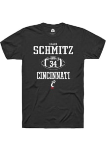 Caleb Schmitz  Cincinnati Bearcats Black Rally NIL Sport Icon Short Sleeve T Shirt