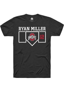 Ryan Miller Black Ohio State Buckeyes NIL Playing Field Short Sleeve T Shirt