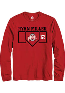 Ryan Miller Rally Mens Red Ohio State Buckeyes NIL Playing Field Tee