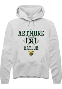MJ Artmore  Rally Baylor Bears Mens White NIL Sport Icon Long Sleeve Hoodie
