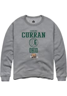 Caroline Curran  Rally Ohio Bobcats Mens Graphite NIL Sport Icon Long Sleeve Crew Sweatshirt