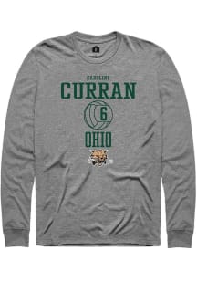 Caroline Curran  Ohio Bobcats Graphite Rally NIL Sport Icon Long Sleeve T Shirt