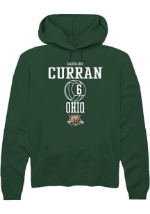 Caroline Curran  Rally Ohio Bobcats Mens Green NIL Sport Icon Long Sleeve Hoodie