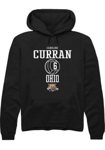 Caroline Curran  Rally Ohio Bobcats Mens Black NIL Sport Icon Long Sleeve Hoodie