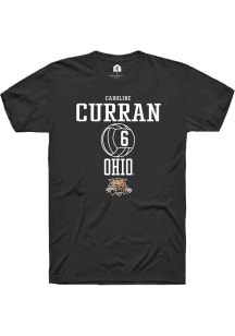 Caroline Curran  Ohio Bobcats Black Rally NIL Sport Icon Short Sleeve T Shirt