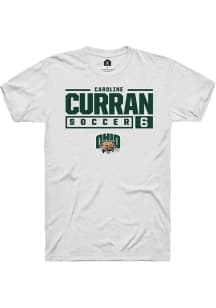 Caroline Curran  Ohio Bobcats White Rally NIL Stacked Box Short Sleeve T Shirt