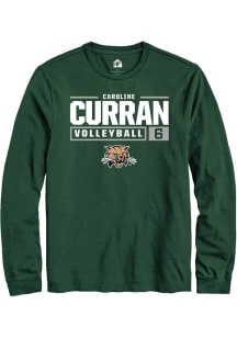 Caroline Curran  Ohio Bobcats Green Rally NIL Stacked Box Long Sleeve T Shirt