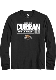 Caroline Curran  Ohio Bobcats Black Rally NIL Stacked Box Long Sleeve T Shirt