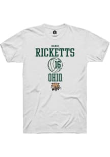 Darbi Ricketts  Ohio Bobcats White Rally NIL Sport Icon Short Sleeve T Shirt