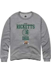 Darbi Ricketts  Rally Ohio Bobcats Mens Graphite NIL Sport Icon Long Sleeve Crew Sweatshirt