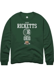 Darbi Ricketts  Rally Ohio Bobcats Mens Green NIL Sport Icon Long Sleeve Crew Sweatshirt