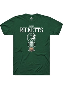 Darbi Ricketts  Ohio Bobcats Green Rally NIL Sport Icon Short Sleeve T Shirt