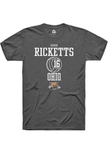 Darbi Ricketts  Ohio Bobcats Dark Grey Rally NIL Sport Icon Short Sleeve T Shirt