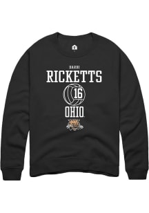 Darbi Ricketts  Rally Ohio Bobcats Mens Black NIL Sport Icon Long Sleeve Crew Sweatshirt