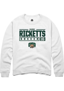 Darbi Ricketts  Rally Ohio Bobcats Mens White NIL Stacked Box Long Sleeve Crew Sweatshirt